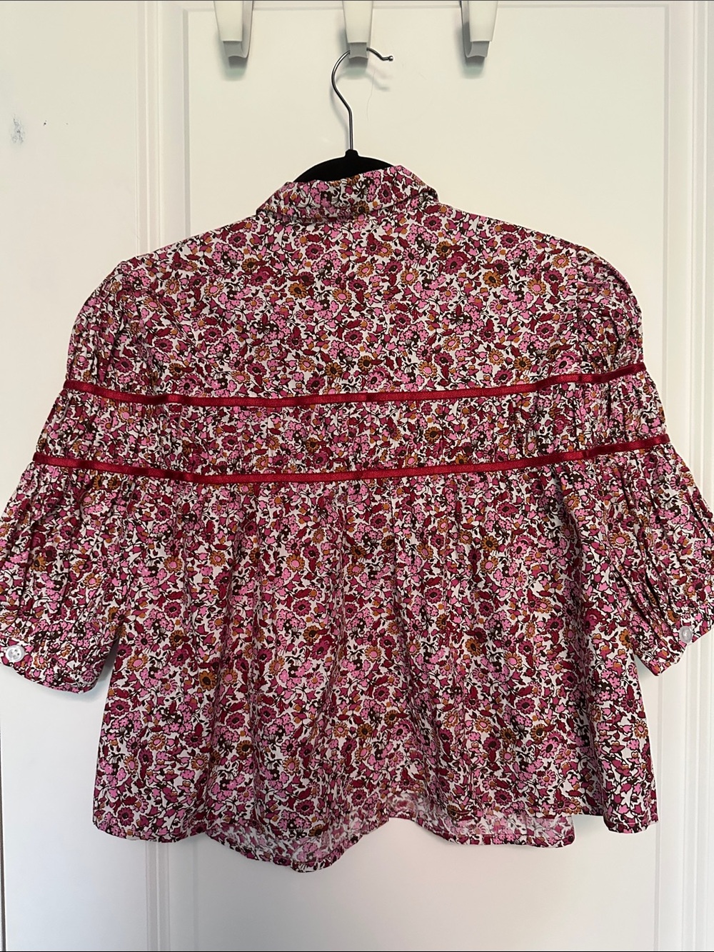 Maeve Leandra Shirred Yoke Floral Blouse - Picture 6 of 8